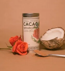 Ingredients for the Herbal Drinking Cacao blend.